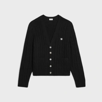 Cardigan Triomphe in cashmere a trecce