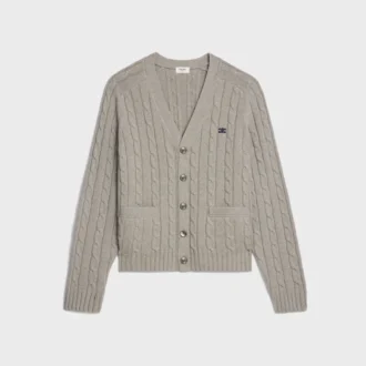 Cardigan Triomphe in cashmere a trecce