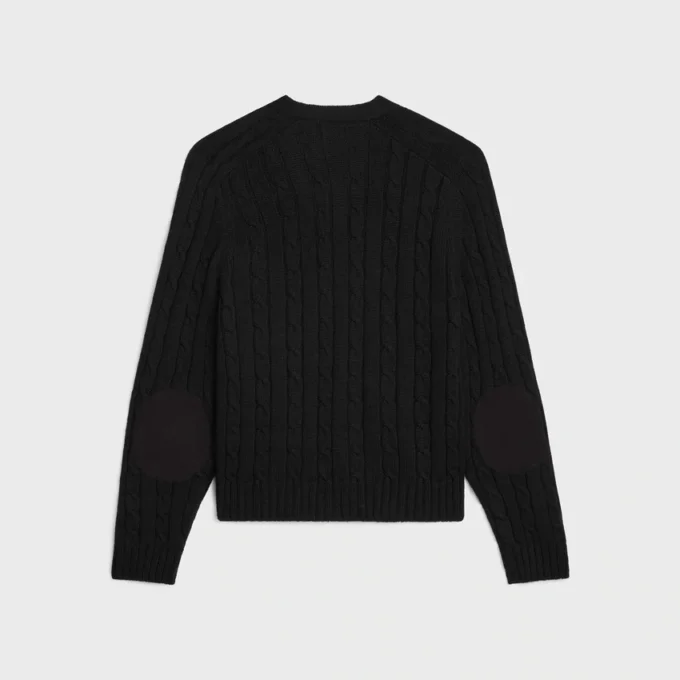 Cardigan Triomphe in cashmere a trecce Cardigan Triomphe in cashmere a trecce
