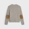 Cardigan Triomphe in cashmere a trecce Cardigan Triomphe in cashmere a trecce