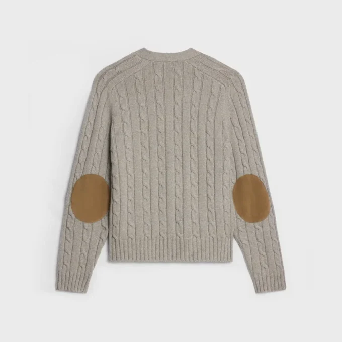Cardigan Triomphe in cashmere a trecce Cardigan Triomphe in cashmere a trecce