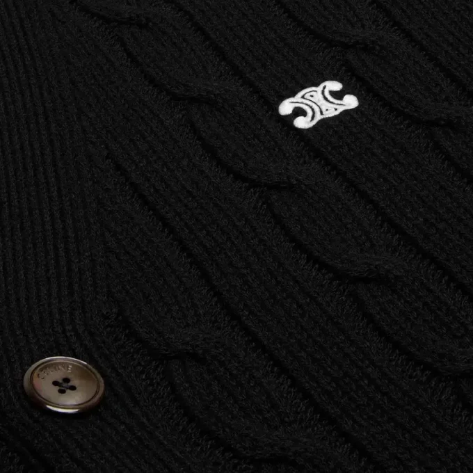 Cardigan Triomphe in cashmere a trecce Cardigan Triomphe in cashmere a trecce