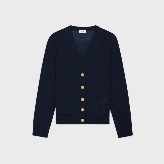 Cardigan Triomphe in lana pregiata