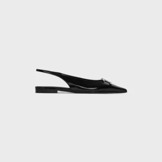 CELINE Alma Triomphe Flat Slingback in pelle di vitello lucida