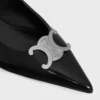 CELINE Alma Triomphe Flat Slingback in pelle di vitello lucida CELINE Alma Triomphe Flat Slingback in pelle di vitello lucida