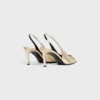 CELINE Alma Triomphe Slingback in pelle di vitello laminata CELINE Alma Triomphe Slingback in pelle di vitello laminata