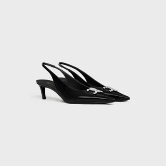 CELINE Alma Triomphe Slingback in pelle di vitello lucida