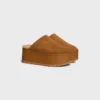 CELINE Dana – Mule con zeppa in pelle di vitello scamosciata CELINE Dana – Mule con zeppa in pelle di vitello scamosciata