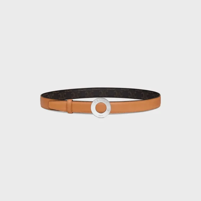 CELINE Fibbia a disco e cinturino reversibile 25 mm