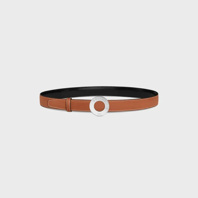 CELINE Fibbia a disco e cinturino reversibile 25 mm