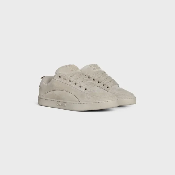 CELINE Huntington – Sneakers basse in pelle di vitello scamosciata e mesh CELINE Huntington – Sneakers basse in pelle di vitello scamosciata e mesh