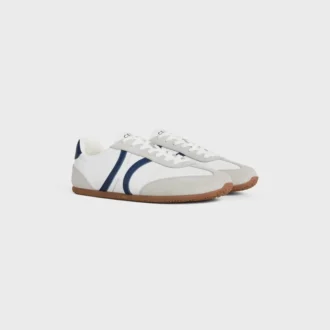 CELINE Jogger – Sneaker basse con lacci in pelle di vitello e pelle scamosciata