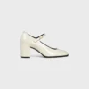 CELINE Lily Perforated Triomphe Babies in pelle di vitello verniciata CELINE Lily Perforated Triomphe Babies in pelle di vitello verniciata