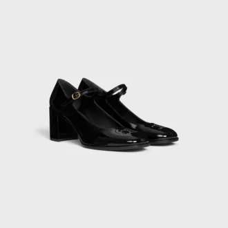 CELINE Lily Perforated Triomphe Babies in pelle di vitello verniciata