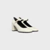 CELINE Lily Perforated Triomphe Babies in pelle di vitello verniciata CELINE Lily Perforated Triomphe Babies in pelle di vitello verniciata