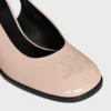 CELINE Lily Slingback Triomphe traforata in pelle di vitello verniciata CELINE Lily Slingback Triomphe traforata in pelle di vitello verniciata