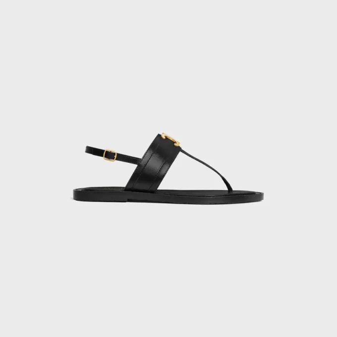 CELINE Lympia Triomphe Thong in pelle di vitello CELINE Lympia Triomphe Thong in pelle di vitello