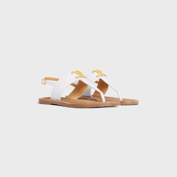 CELINE Lympia Triomphe Thong in pelle di vitello CELINE Lympia Triomphe Thong in pelle di vitello