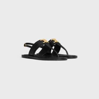 CELINE Lympia Triomphe Thong in pelle di vitello