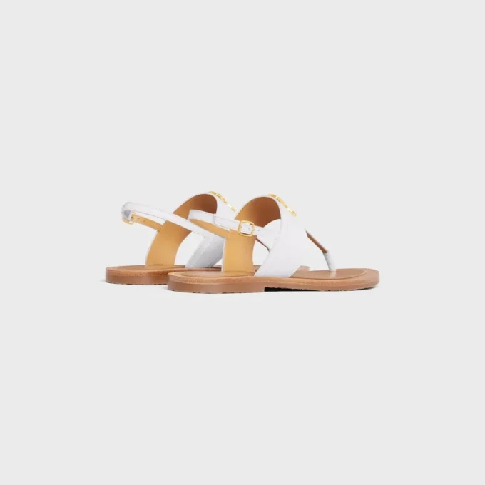 CELINE Lympia Triomphe Thong in pelle di vitello CELINE Lympia Triomphe Thong in pelle di vitello