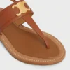 CELINE Lympia Triomphe Thong in pelle di vitello CELINE Lympia Triomphe Thong in pelle di vitello