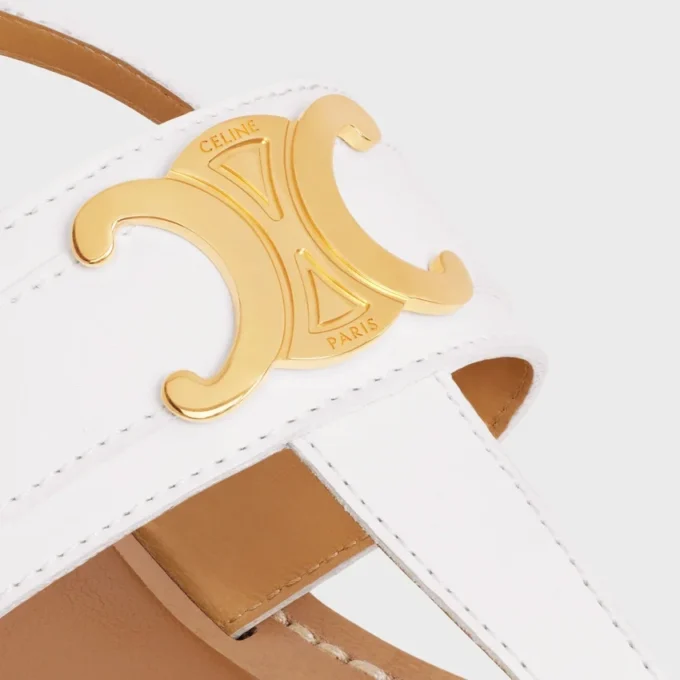 CELINE Lympia Triomphe Thong in pelle di vitello CELINE Lympia Triomphe Thong in pelle di vitello