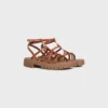 CELINE – Sandali con cinturini Clea Triomphe in pelle di vitello – Concia vegetale CELINE – Sandali con cinturini Clea Triomphe in pelle di vitello – Concia vegetale