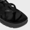CELINE – Sandali con cinturini Clea Triomphe in pelle di vitello – Concia vegetale CELINE – Sandali con cinturini Clea Triomphe in pelle di vitello – Concia vegetale