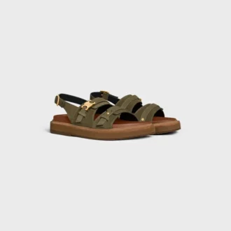CELINE – Sandalo Tippi Triomphe in pelle di vitello scamosciata
