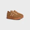 CELINE – Sneakers con Block, parte posteriore Triomphe e suola a zeppa in pelle di vitello scamosciata e pelle di vitello CELINE – Sneakers con Block, parte posteriore Triomphe e suola a zeppa in pelle di vitello scamosciata e pelle di vitello