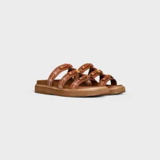 CELINE – Tippi Slide in pelle di vitello ricamata