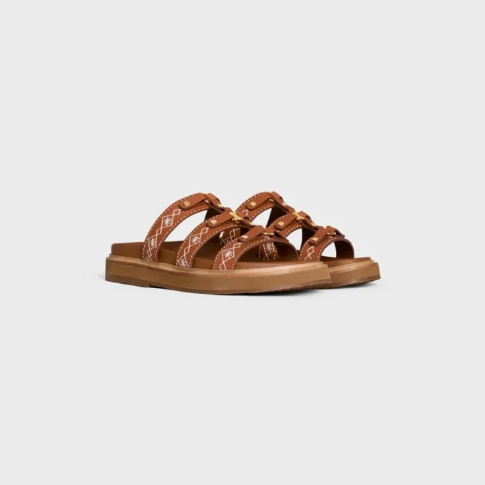 CELINE – Tippi Slide in pelle di vitello ricamata CELINE – Tippi Slide in pelle di vitello ricamata