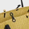 Cestino con grandi perline Triomphe in sisal e pelle di vitello Cestino con grandi perline Triomphe in sisal e pelle di vitello