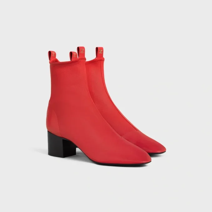 Cheri – Stivaletto con cerniera in pelle di agnello elasticizzata Cheri – Stivaletto con cerniera in pelle di agnello elasticizzata