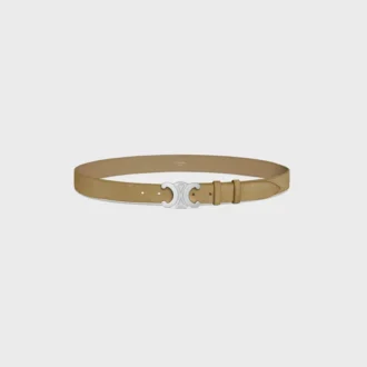 Cintura Triomphe 30 mm in pelle di vitello scamosciata