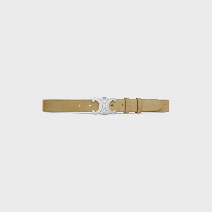 Cintura Triomphe 30 mm in pelle di vitello scamosciata Cintura Triomphe 30 mm in pelle di vitello scamosciata