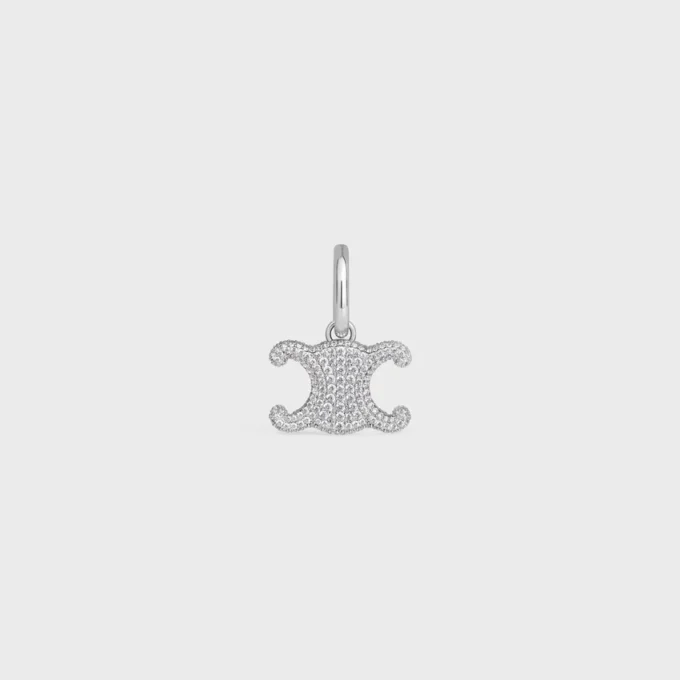 Ciondoli CELINE Triomphe in strass e ottone con finitura in rodio Ciondoli CELINE Triomphe in strass e ottone con finitura in rodio