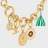 Bracciale CELINE Charms Heritage Chunky in ottone con finitura dorata Bracciale CELINE Charms Heritage Chunky in ottone con finitura dorata