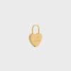 Ciondolo a forma di cuore con lucchetto in ottone con finitura dorata Ciondolo a forma di cuore con lucchetto in ottone con finitura dorata