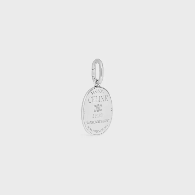 Ciondolo CELINE in ottone con finitura in rodio