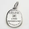 Ciondolo CELINE in ottone con finitura in rodio