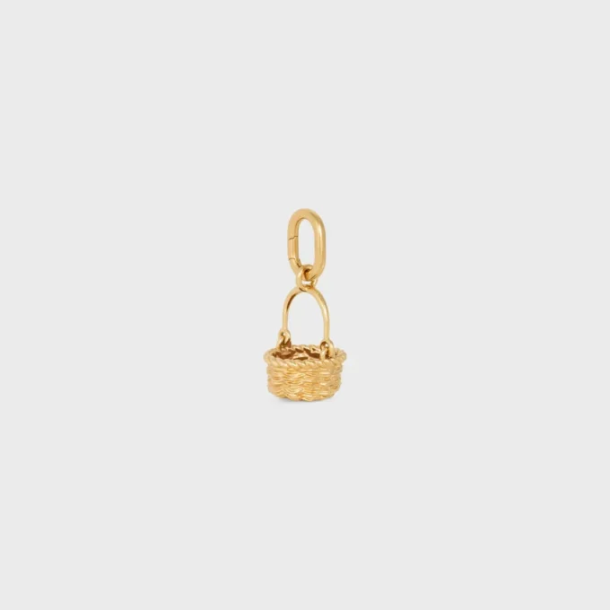 Ciondolo Panier in ottone con finitura dorata