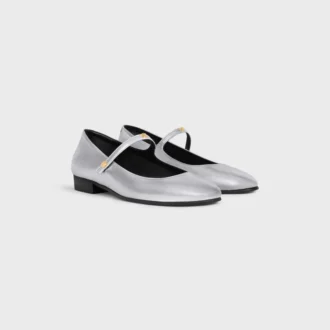 City Ballerina in pelle di agnello laminata