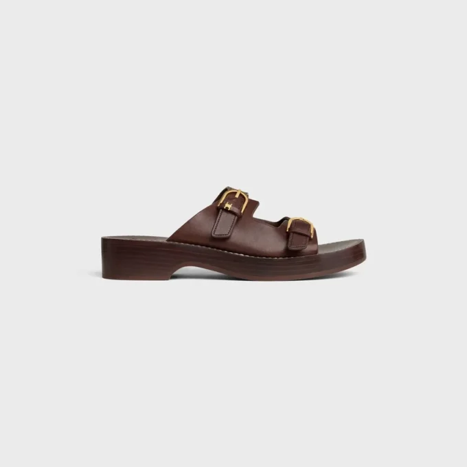 Cleo – Sandalo a doppio cinturino in pelle di vitello – Concia vegetale Cleo – Sandalo a doppio cinturino in pelle di vitello – Concia vegetale