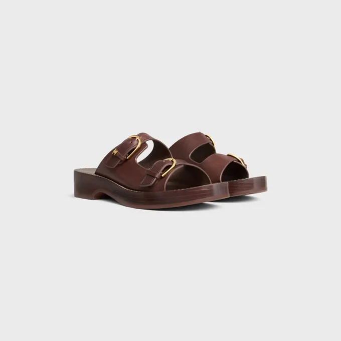 Cleo – Sandalo a doppio cinturino in pelle di vitello – Concia vegetale Cleo – Sandalo a doppio cinturino in pelle di vitello – Concia vegetale