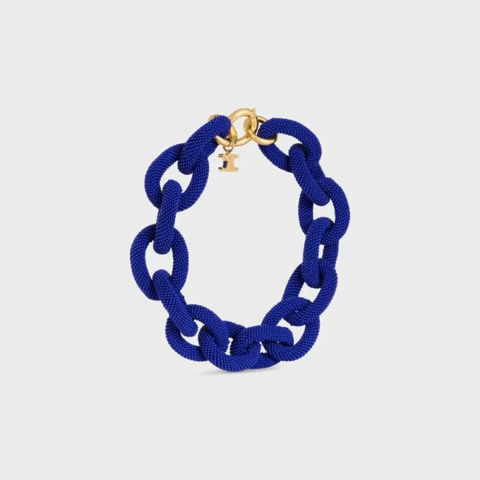 Collana Ata CELINE Links in perline e ottone con finitura dorata Collana Ata CELINE Links in perline e ottone con finitura dorata