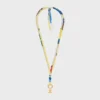 Collana CELINE Charms Cordon in seta e ottone con finitura dorata Collana CELINE Charms Cordon in seta e ottone con finitura dorata