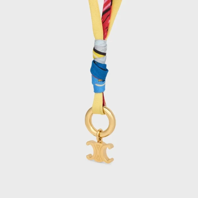 Collana CELINE Charms Cordon in seta e ottone con finitura dorata Collana CELINE Charms Cordon in seta e ottone con finitura dorata