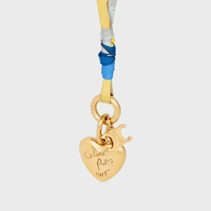 Collana CELINE Charms Cordon in seta e ottone con finitura dorata Collana CELINE Charms Cordon in seta e ottone con finitura dorata