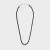 Collana CELINE Monochroms con perline in onice e ottone con finitura in rodio Collana CELINE Monochroms con perline in onice e ottone con finitura in rodio